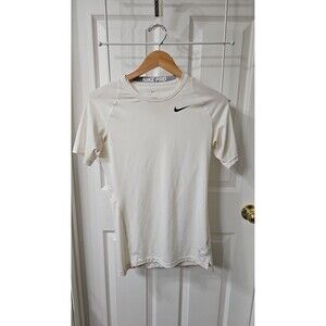 Nike Pro Men's Dri-FIT Short Sleeve Compression Training Top - White Size M